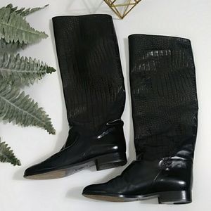 Charles David Italian riding boots sz7.5.B